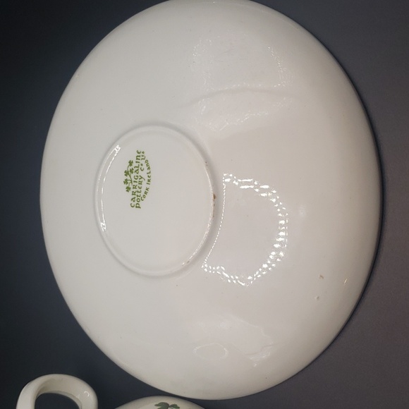 Carrigaline Green Shamrock Teacup and Saucer Set, Made in Cork Ireland - Picture 6 of 7